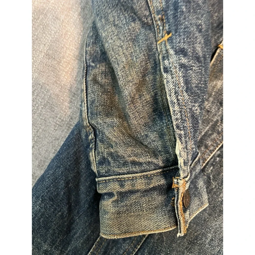 Levi's Vintage 70s Sherpa Lined‎ Truckers Jacket Jean Denim Mens 42R Made USA